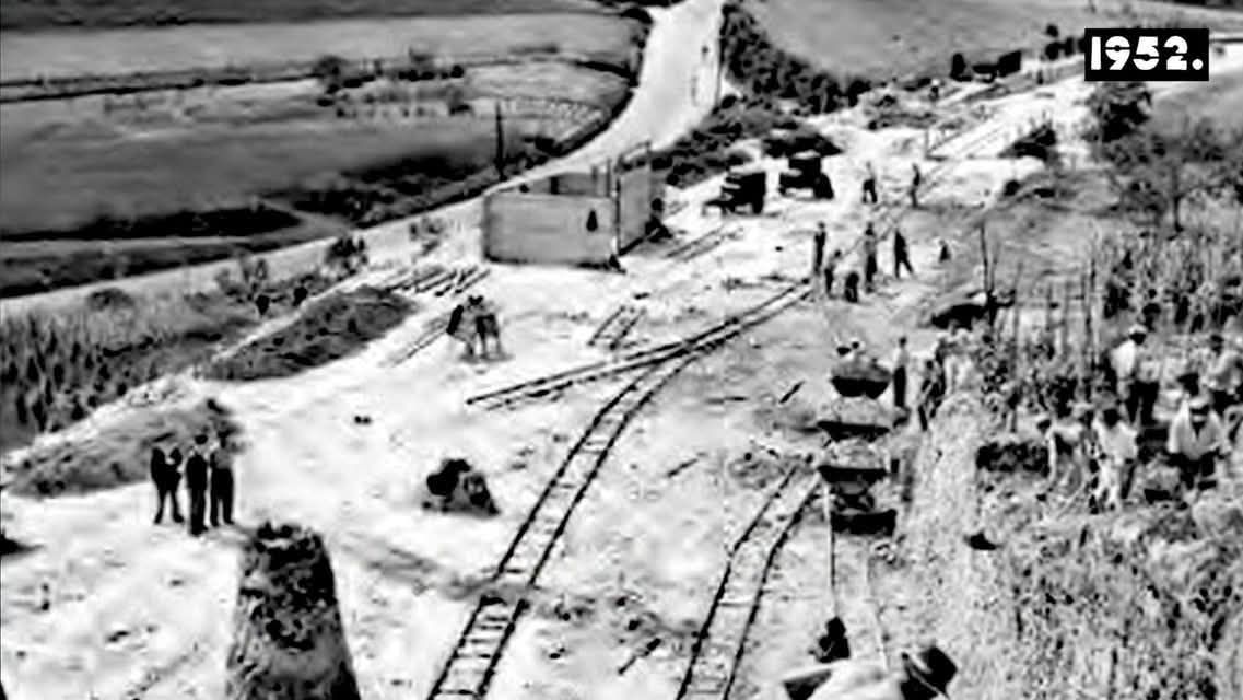 Sljeme. Probijanje tunela 1952. godine